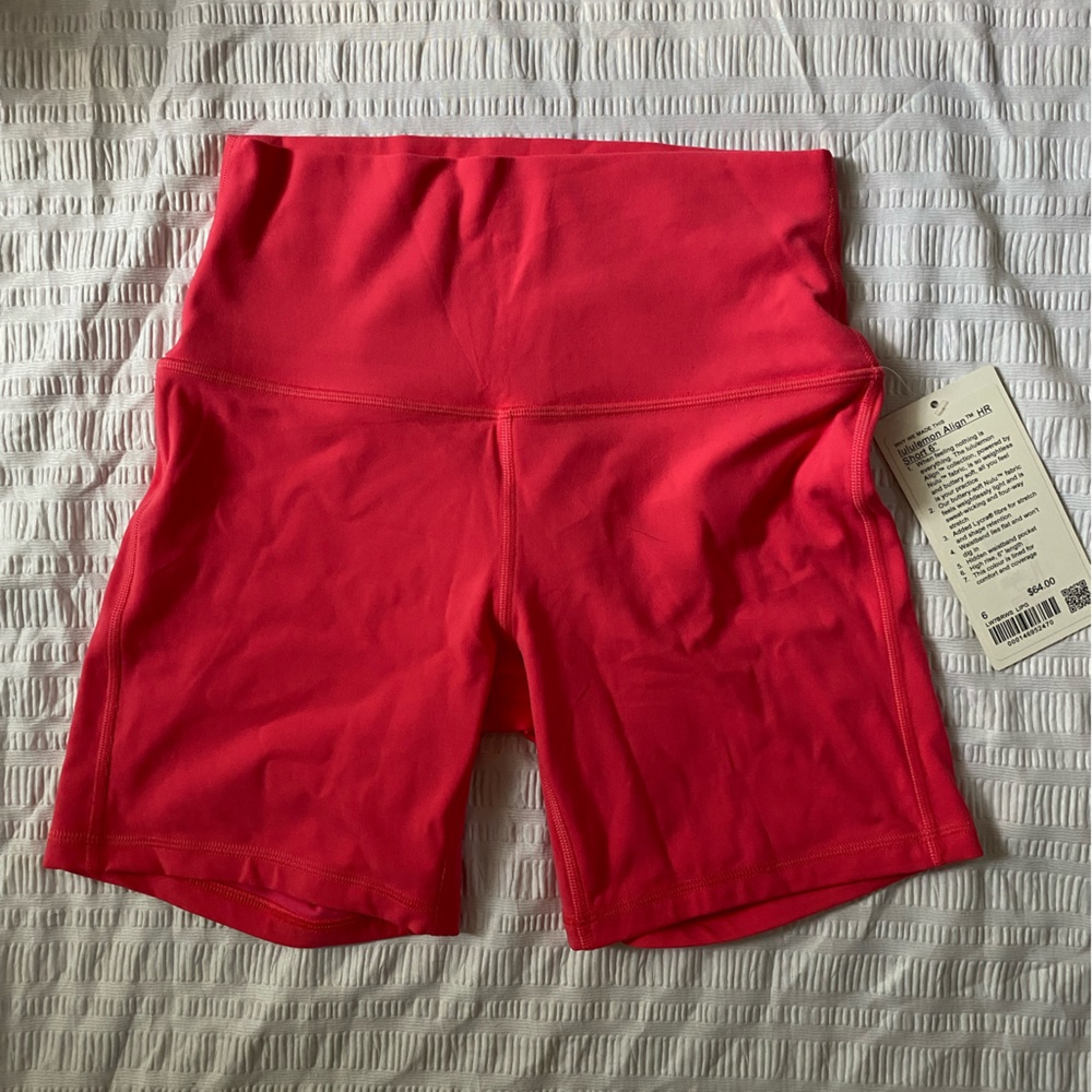 NWT Lululemon Align HR short 6” in lip gloss - size 6